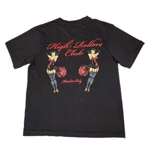Public Supply NYC High Rollers Club T Shirt M Pin Up Casino Graphic Black Cotton